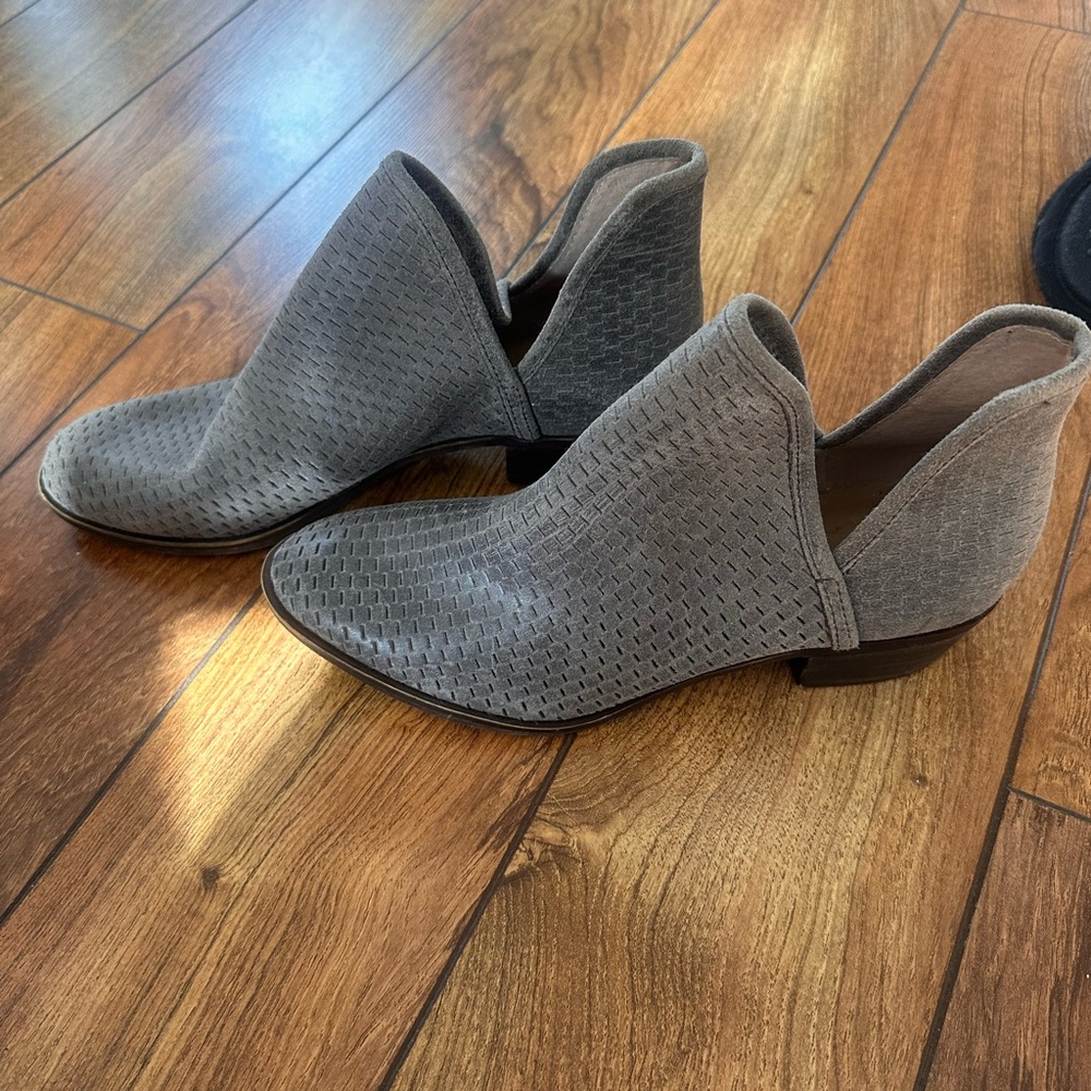 Cute little ash grey booties